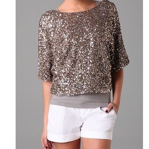 Vince Sequin Off the Shoulder top